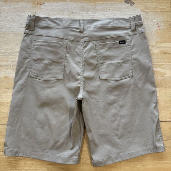 Prana Brion Short II Mens 38 Beige Standard Fit 11” Casual Everyday Stretchy EUC - Picture 3 of 12